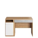 Biurko Plano PN-06 dąb nash/biały/beton Lenart - obrazek 3
