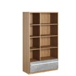 Regał Plano PN-03 dąb nash/biały/beton Lenart - obrazek 2