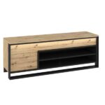 Szafka rtv Quant QA-04 dąb artisan/czarny Lenart