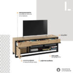 Szafka rtv Quant QA-04 dąb artisan/czarny Lenart - obrazek 4