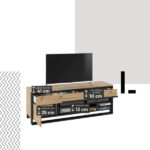 Szafka rtv Quant QA-04 dąb artisan/czarny Lenart - obrazek 5
