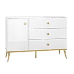 Komoda Goldin 05 biały połysk / złoty ML Meble