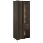 Witryna Piemonte PE-02 - jesion portland / czarny  Lenart