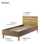 Łóżko młodzieżowe LENNY LY-08 LY-10 dąb artisan/beż/truflowy Lenart - obrazek 7