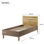 Łóżko młodzieżowe LENNY LY-08 LY-10 dąb artisan/beż/truflowy Lenart - obrazek 8