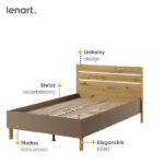 Łóżko młodzieżowe LENNY LY-08 LY-10 dąb artisan/beż/truflowy Lenart - obrazek 5