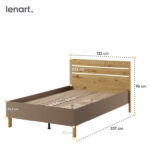 Łóżko młodzieżowe LENNY LY-08 LY-10 dąb artisan/beż/truflowy Lenart - obrazek 4