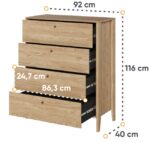Komoda COZY CZ-03 4s - dąb olejowany  Lenart - obrazek 4