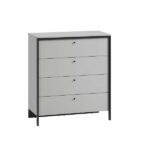 Komoda GRIS GS-03 4s z oświetleniem - szary/czarny  Lenart