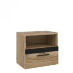 Szafka nocna Dalate DQLK011-M301 dąb catania/czarny Forte