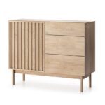Komoda Saori K1D3S dąb jasny/ ryflowany front Gała Meble
