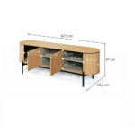 Komoda RTV ROTTO RT-05 2d 168 dąb vincenza/eukaliptus Lenart - obrazek 3