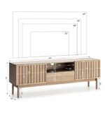 Komoda RTV Saori dąb jasny/ ryflowany front Gała Meble - obrazek 2