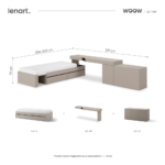 ZESTAW MEBLI WOOW SET-01P (WO-11L,07,12) Lenart - obrazek 2