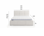 Łóżko tapicerowane Lily Comforteo - obrazek 2