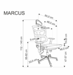 Fotel obrotowy Marcus Halmar - obrazek 3